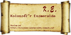 Koloszár Eszmeralda névjegykártya